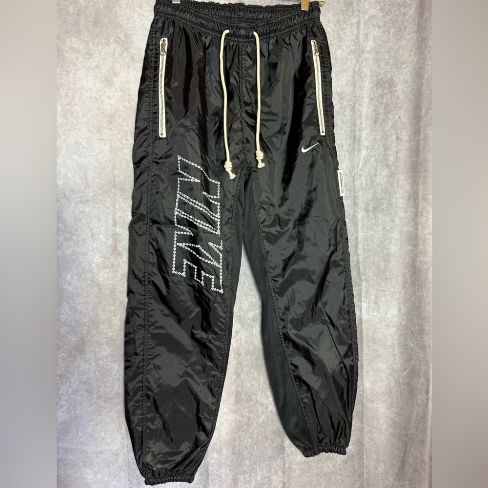 Nike Therma-Fit Black Joggers with White Drawstring